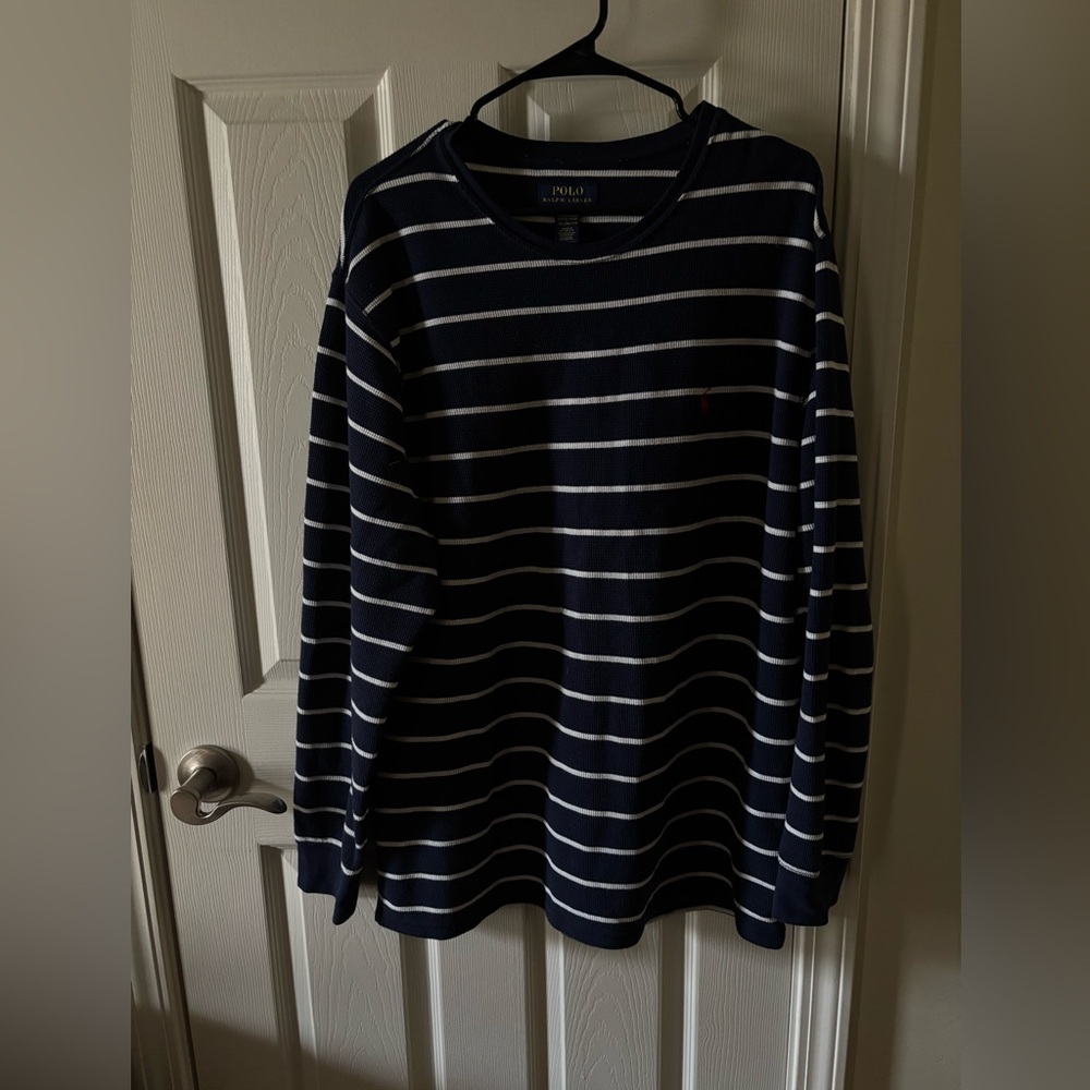 Polo Ralph Lauren men’s sleep shirt 2XL in classic navy/white stripe